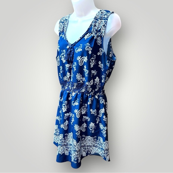indulge Dresses & Skirts - Indulge Blue Paisley Dress